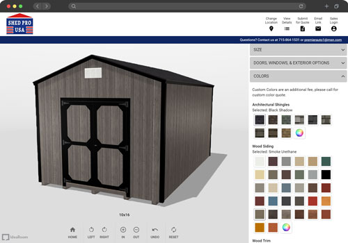 Shed Builder Mockup